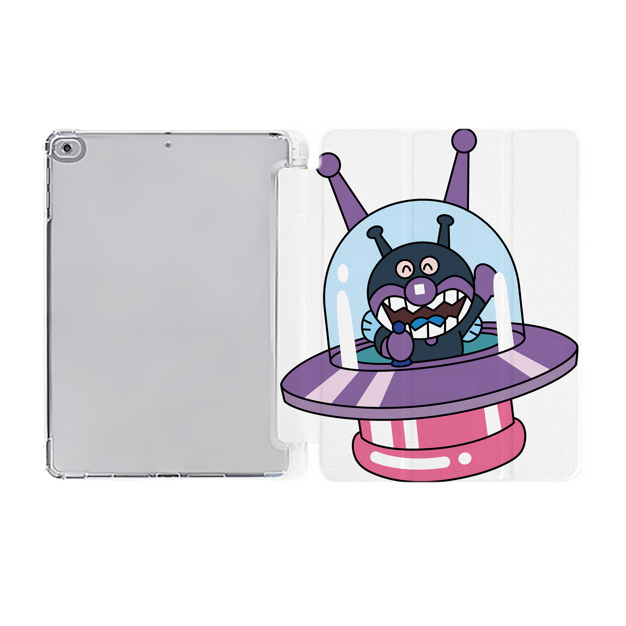 （画像用） アンパンマン Anpanman IPad ケース ペン収納付き 三つ折りスタンド PUレザー×シリコン 対応機種9.5/10.5/10.9インチ